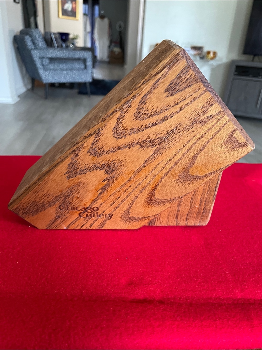 Chicago Cutlery 4 Slot Wooden Knife Block - Natural Wood